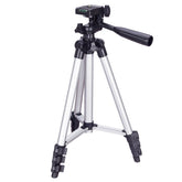 3120 Live Broadcast Tripod 4-Section Folding Legs Aluminum Alloy Tripod Mount with U-Shape Three-Dimensional Tripod Head for DSLR & Digital Camera, Adjustable Height: 34-103cm