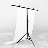 150x200cm T-Shape Photo Studio Background Support Stand Backdrop Crossbar Bracket Kit with Clips, No Backdrop, 150x200cm