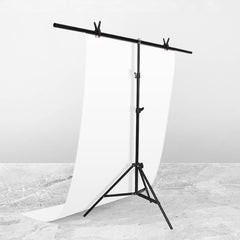 150x200cm T-Shape Photo Studio Background Support Stand Backdrop Crossbar Bracket Kit with Clips, No Backdrop, 150x200cm