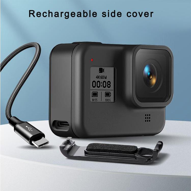 Sports Camera Rechargeable Battery Replacement Cover Side Cover for GoPro HERO8 Sports Camera Rechargeable Battery Replacement Cover Side Cover for GoPro HERO8