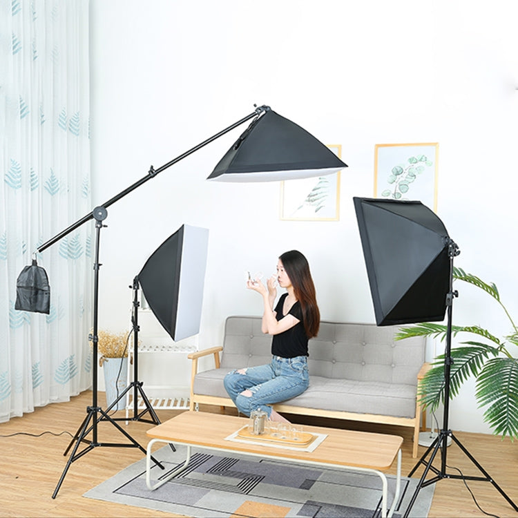 50x70cm Single Light Softbox + 2m Photography Lighting Tripod Mount Stand + Arm Jib Crossbar Bracket Studio Flash Light Set 50x70cm Single Light Softbox + 2m Photography Lighting Tripod Mount Stand + Arm Jib Crossbar Bracket Studio Flash Light Set