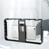 YELANGU PC06 YLG0909A Vlogging Live Broadcast Smartphone Metal Cage Video Rig Filmmaking Recording Handle Stabilizer Bracket for iPhone, Galaxy, Huawei, Xiaomi, HTC, LG, Google, and Other Smartphones, YLG0909A