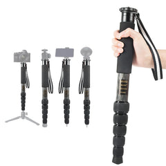 BEXIN P306C Portable Travel Outdoor DSLR Camera Carbon Fiber Monopod Holder, P306C