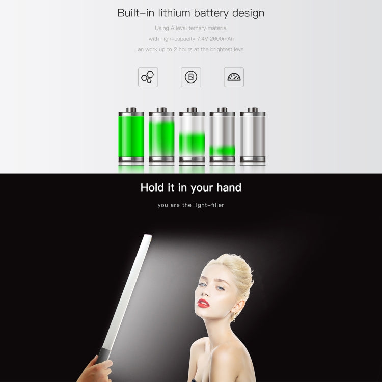 LUXCeO Q508S Dual Color Temperature 1000LM Photo LED Stick Video Light Handheld LED Fill Light Flash Lighting Lamp, Q508S LUXCeO Q508S Dual Color Temperature 1000LM Photo LED Stick Video Light Handheld LED Fill Light Flash Lighting Lamp, Q508S