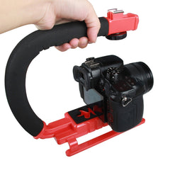 YELANGU S2-1 C-shaped Video Handle DV Bracket Stabilizer for All SLR Cameras and Home DV Camera