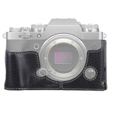 1/4 inch Thread Litchi Texture PU Leather Camera Half Case Base for FUJIFILM X-T4