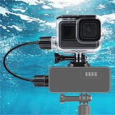 Für GoPro HERO10 Schwarz/HERO9 Schwarz 30m Lade Wasserdichte Gehäuse Fall mit Schnalle Grundlegende Montieren & Schraube, für GoPro HERO9 Schwarz/Lade
