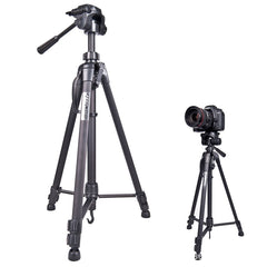 WeiFeng WT-3560 3-Section Folding Legs Live Broadcast Aluminum Alloy Tripod Mount