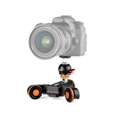 YELANGU L4X-BC Camera Wheel Dolly II Electric Track Slider 3-Wheel Video Pulley Rolling Dolly Car with Ballhead, Load: 3kg, L4X-BC