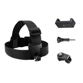 Correa de cabeza ajustable con montaje elástico con abrazadera para teléfono y tornillo y adaptador tipo S para GoPro HERO10 Black / HERO9 Black /8 /7 /6 /5, Xiaoyi y otras cámaras de acción, teléfonos inteligentes