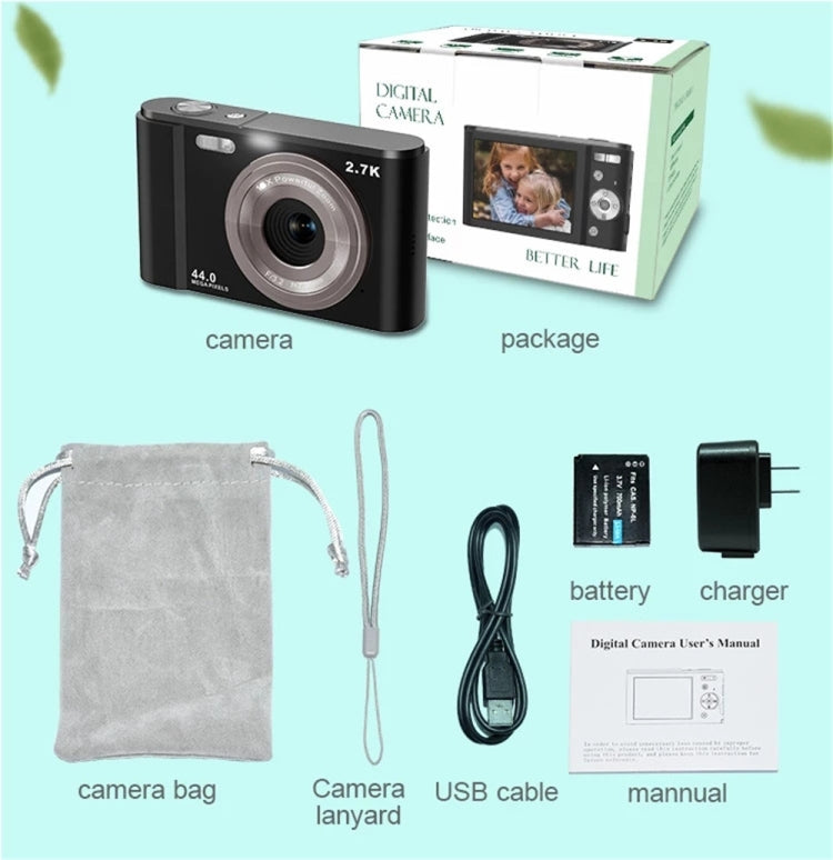 Cámara digital para niños DC302 de 2,88 pulgadas, 44 MP, zoom 16X, 2,7 K, Full HD, enchufe estadounidense, DC302, enchufe estadounidense Cámara digital para niños DC302 de 2,88 pulgadas, 44 MP, zoom 16X, 2,7 K, Full HD, enchufe estadounidense, DC302, enchufe estadounidense