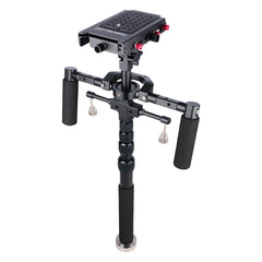 YELANGU S300 4 in 1 Multifunctional Rig + Dual Handheld Shoulder Rig + Monopod + Stabilizer for Cameras / SLR Cameras, Height Range: 63cm-170cm