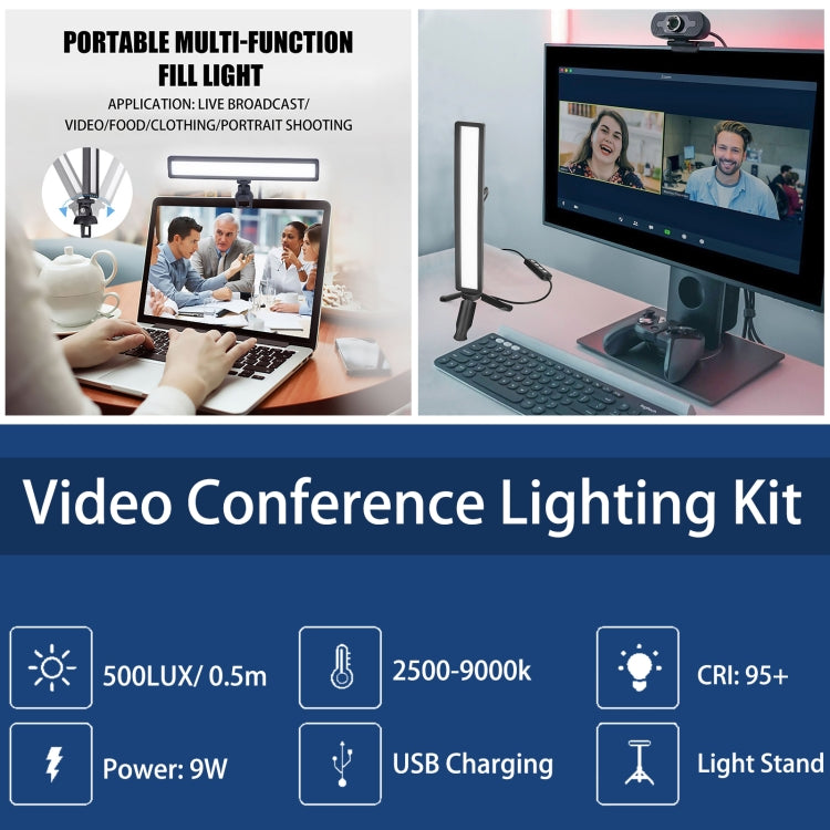 LUXCeO WS66 USB LED Live Video Light 2500K-9000K Bi-color Laptop Conference Fill Light, WS66 LUXCeO WS66 USB LED Live Video Light 2500K-9000K Bi-color Laptop Conference Fill Light, WS66