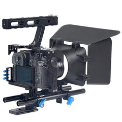 YELANGU YLG1105A Handle Video Camera Cage Stabilizer Kit with Matte Box & Follow Focus for Panasonic Lumix DMC-GH4 & G7 / Sony A7 & A7S & A7R & A7RII & A7SII, YLG1105A