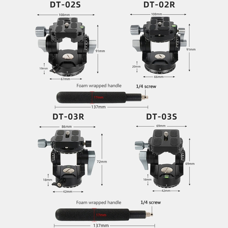 BEXIN DT-03R/S 720 Degree Panorama Heavy Duty Tripod Action Fluid Drag Head with Quick Release Plate, DT-03R/S BEXIN DT-03R/S 720 Degree Panorama Heavy Duty Tripod Action Fluid Drag Head with Quick Release Plate, DT-03R/S