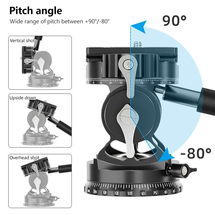 BEXIN DT-03R/S 720 Degree Panorama Heavy Duty Tripod Action Fluid Drag Head with Quick Release Plate, DT-03R/S BEXIN DT-03R/S 720 Degree Panorama Heavy Duty Tripod Action Fluid Drag Head with Quick Release Plate, DT-03R/S