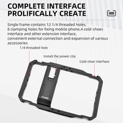 YELANGU LW-B01-1 Vlogging Live Broadcast Smartphone Video Rig Metal Cage, LW-B01-1