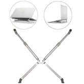 Soporte de refrigeración de aleación de aluminio universal, soporte extensor de altura plegable para PC, iPad y portátil de 12 a 17 pulgadas