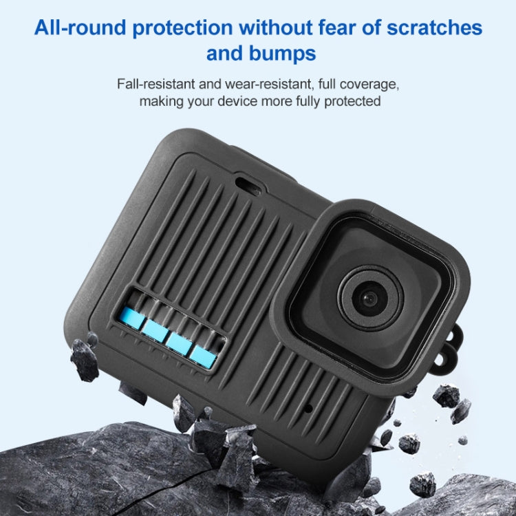 For GoPro HERO 2024 Silicone Protective Case Side Interface Cover with Wrist Strap & Lens Cover, Silicone Case Side Interface Cover For GoPro HERO 2024 Silicone Protective Case Side Interface Cover with Wrist Strap & Lens Cover, Silicone Case Side Interface Cover