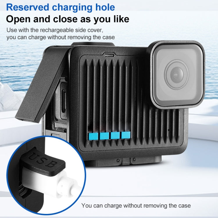 For GoPro HERO 2024 Silicone Protective Case Side Interface Cover with Wrist Strap & Lens Cover, Silicone Case Side Interface Cover For GoPro HERO 2024 Silicone Protective Case Side Interface Cover with Wrist Strap & Lens Cover, Silicone Case Side Interface Cover