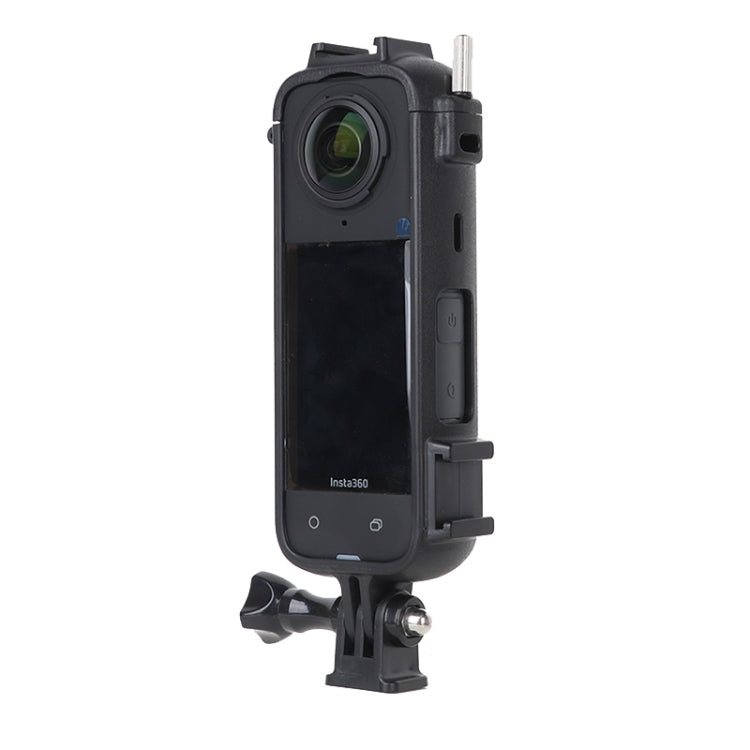 Für Insta360 X4 Kaltschuh ABS-Kunststoff-Schutzrahmen mit Adapterhalterung und Schraube, ABS-Rahmen Für Insta360 X4 Kaltschuh ABS-Kunststoff-Schutzrahmen mit Adapterhalterung und Schraube, ABS-Rahmen