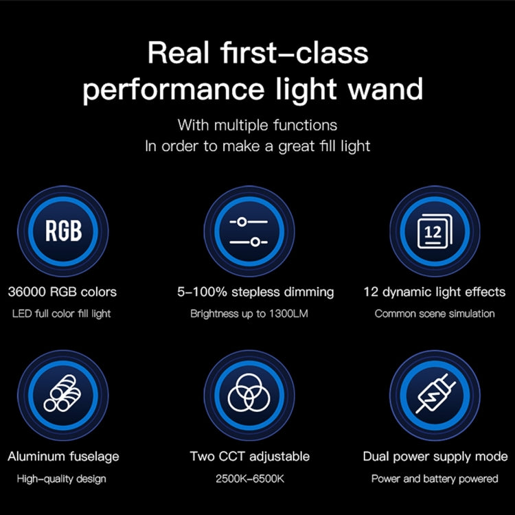 LUXCeO P6 RGB Colorful Photo LED Stick Video Light Handheld APP Control Full Color LED Fill Light, P6 LUXCeO P6 RGB Colorful Photo LED Stick Video Light Handheld APP Control Full Color LED Fill Light, P6