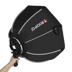TRIOPO KS55 55cm Speedlite Flash Octagon Parabolic Softbox Diffuser with Bracket Mount Handle