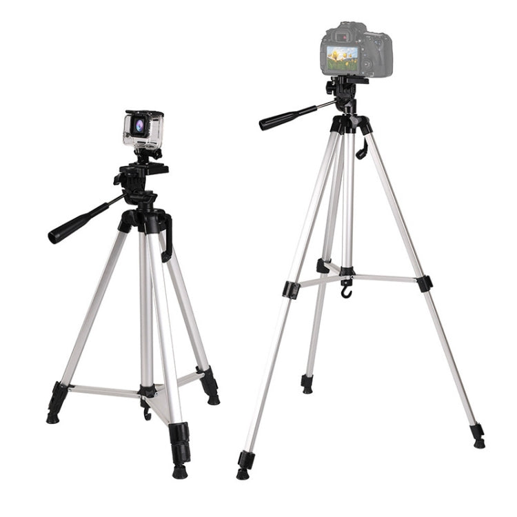Live Broadcast Tripod 3-Section Folding Legs Aluminum Alloy Tripod Mount with U-Shape Three-Dimensional Tripod Head & Phone Clamp for DSLR & Digital Camera, Adjustable Height: 47.5-133cm Live Broadcast Tripod 3-Section Folding Legs Aluminum Alloy Tripod Mount with U-Shape Three-Dimensional Tripod Head & Phone Clamp for DSLR & Digital Camera, Adjustable Height: 47.5-133cm