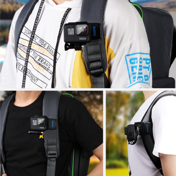 RUIGPRO - Soporte de sujeción para mochila con clip y tornillo tipo J con rotación de 360 grados para GoPro HERO9 Black, HERO8 Black, HERO7, 6, 5, DJI Osmo Action, Xiaoyi y otras cámaras de acción RUIGPRO - Soporte de sujeción para mochila con clip y tornillo tipo J con rotación de 360 grados para GoPro HERO9 Black, HERO8 Black, HERO7, 6, 5, DJI Osmo Action, Xiaoyi y otras cámaras de acción