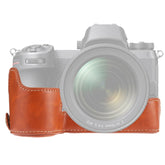 1/4 inch Thread PU Leather Camera Half Case Base for Nikon Z6 / Z7