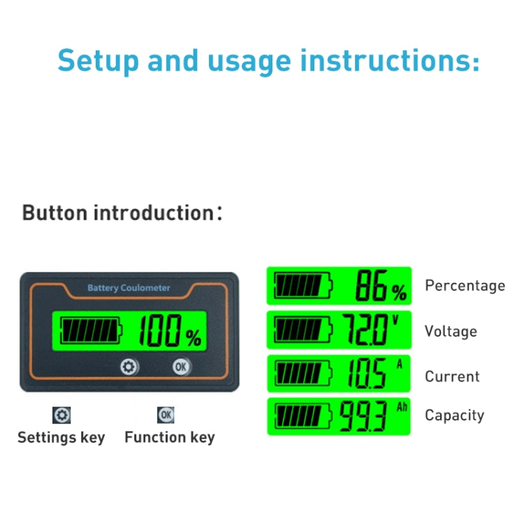2m 200A 12V 48V Digital Display DC Current Voltmeter Lead-Acid Lithium Battery Charge Meter, 2m 200A 2m 200A 12V 48V Digital Display DC Current Voltmeter Lead-Acid Lithium Battery Charge Meter, 2m 200A