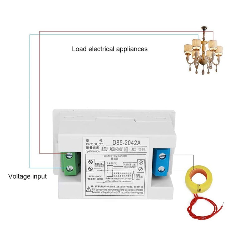 D85-2042A 110V 220V 380V 100A Digital AC Voltmeter Ammeter Current Amps Volt Meter LCD Panel Monitor D85-2042A 110V 220V 380V 100A Digital AC Voltmeter Ammeter Current Amps Volt Meter LCD Panel Monitor