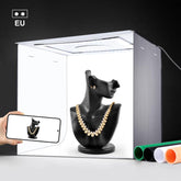 DIYLooks 40cm Folding Portable 97 CRI Photo Lighting Studio Shooting Tent Box Kit with 4 Colors Black, Orange, White, Green Backdrops