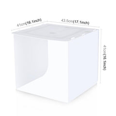 DIYLooks 40cm Folding Portable 97 CRI Photo Lighting Studio Shooting Tent Box Kit with 4 Colors Black, Orange, White, Green Backdrops