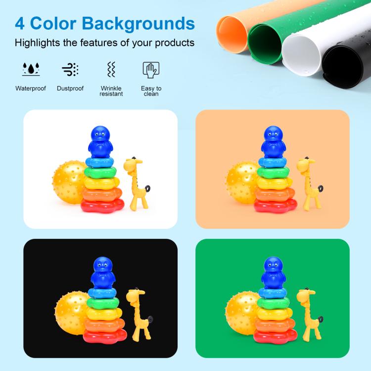 DIYLooks 40cm Folding Portable 97 CRI Photo Lighting Studio Shooting Tent Box Kit with 4 Colors Black, Orange, White, Green Backdrops DIYLooks 40cm Folding Portable 97 CRI Photo Lighting Studio Shooting Tent Box Kit with 4 Colors Black, Orange, White, Green Backdrops