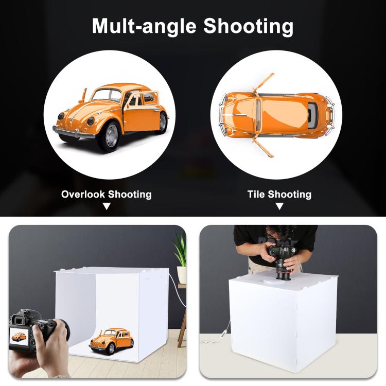 DIYLooks 40cm Folding Portable 97 CRI Photo Lighting Studio Shooting Tent Box Kit with 4 Colors Black, Orange, White, Green Backdrops DIYLooks 40cm Folding Portable 97 CRI Photo Lighting Studio Shooting Tent Box Kit with 4 Colors Black, Orange, White, Green Backdrops