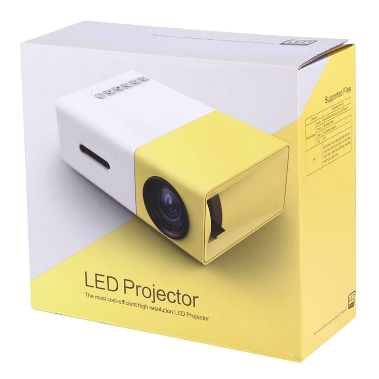 YG-300 0.8-2M 24-60 inches 400-600 Lumens LED Projector HD Home Theater with 3 in 1 Video Convert Cable & Remote Controller, Size: 12.6 x 8.6 x 4.6 cm, EU Plug YG-300 0.8-2M 24-60 inches 400-600 Lumens LED Projector HD Home Theater with 3 in 1 Video Convert Cable & Remote Controller, Size: 12.6 x 8.6 x 4.6 cm, EU Plug