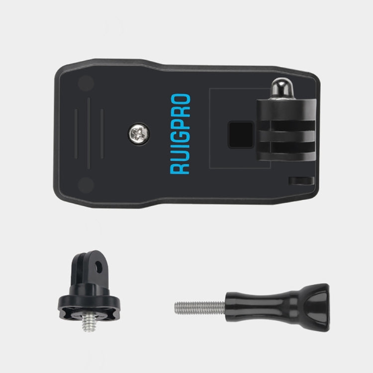 RUIGPRO - Mochila con rotación de 360 grados Rec-Mounts, soporte de abrazadera con clip y tornillo para GoPro, Insta360, DJI y otras cámaras de acción, clip de rotación de 360 grados RUIGPRO - Mochila con rotación de 360 grados Rec-Mounts, soporte de abrazadera con clip y tornillo para GoPro, Insta360, DJI y otras cámaras de acción, clip de rotación de 360 grados