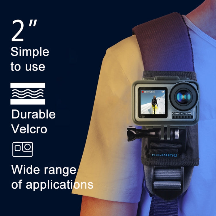 RUIGPRO - Abrazadera de sujeción con gancho y bucle para mochila Rec-Mounts con tornillo para GoPro, Insta360, DJI y otras cámaras de acción, clip de sujeción con gancho y bucle RUIGPRO - Abrazadera de sujeción con gancho y bucle para mochila Rec-Mounts con tornillo para GoPro, Insta360, DJI y otras cámaras de acción, clip de sujeción con gancho y bucle