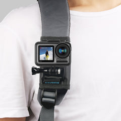 RUIGPRO - Abrazadera de sujeción con gancho y bucle para mochila Rec-Mounts con tornillo para GoPro, Insta360, DJI y otras cámaras de acción, clip de sujeción con gancho y bucle