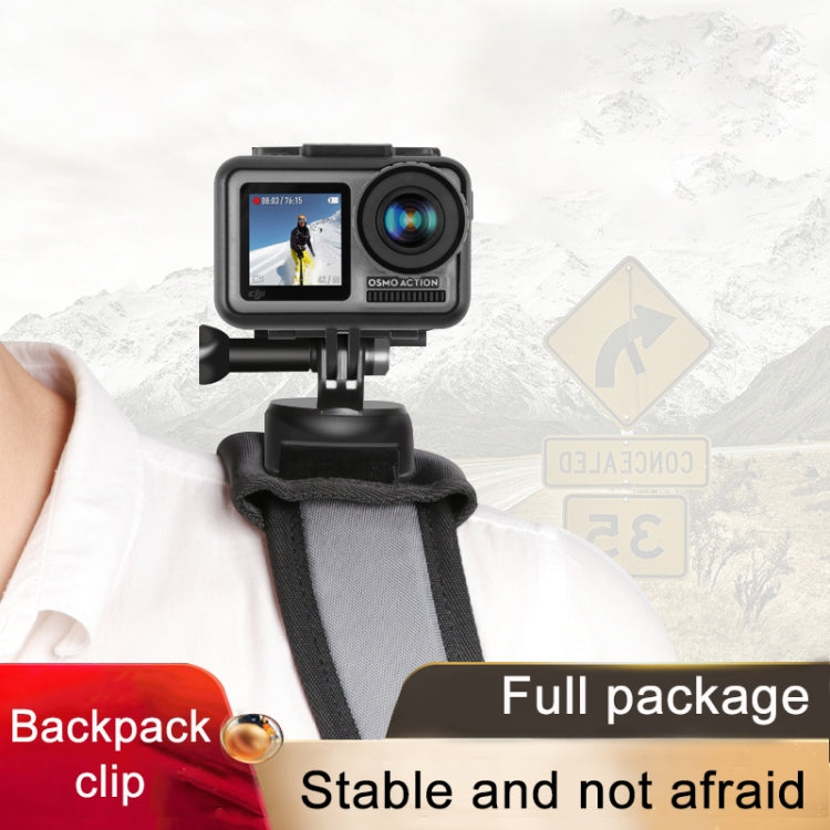 RUIGPRO - Abrazadera de sujeción con gancho y bucle para mochila Rec-Mounts con tornillo para GoPro, Insta360, DJI y otras cámaras de acción, clip de sujeción con gancho y bucle RUIGPRO - Abrazadera de sujeción con gancho y bucle para mochila Rec-Mounts con tornillo para GoPro, Insta360, DJI y otras cámaras de acción, clip de sujeción con gancho y bucle