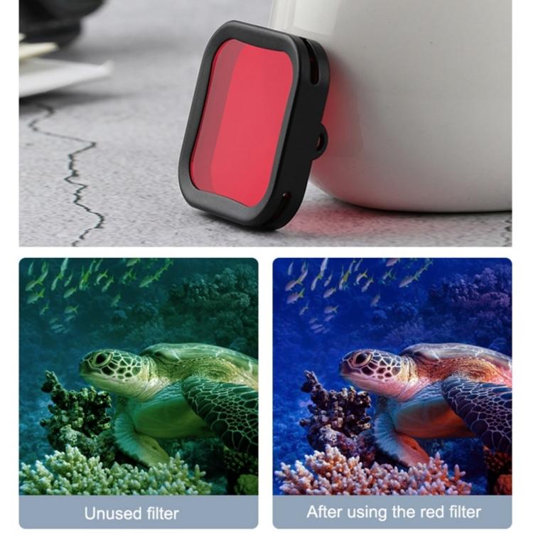 Carcasa de filtro de color para buceo para DJI Osmo Action 1, rojo, morado y rosa Carcasa de filtro de color para buceo para DJI Osmo Action 1, rojo, morado y rosa