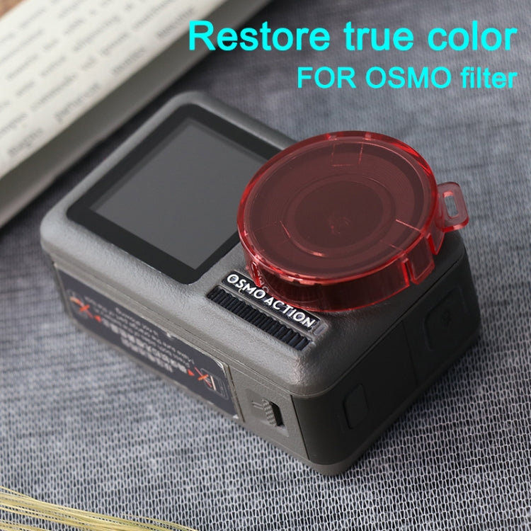 Filtro de lente de color de forma redonda a presión para DJI Osmo Action, para DJI Osmo Action Filtro de lente de color de forma redonda a presión para DJI Osmo Action, para DJI Osmo Action