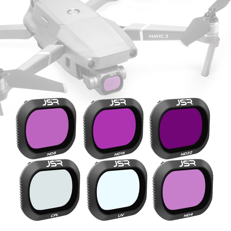 Filtro de lente JSR Drone 6 en 1 UV+CPL+ND4+ND8+ND16+ND32 para DJI MAVIC 2 Pro, UV+CPL+ND4+ND8+ND16+ND32