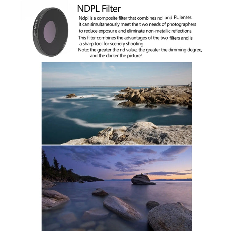 JSR 4 in 1 ND8PL / ND16PL / ND32PL / ND64 PL Lens Filter For DJI Osmo Action 3, 4 in 1 NDPL JSR 4 in 1 ND8PL / ND16PL / ND32PL / ND64 PL Lens Filter For DJI Osmo Action 3, 4 in 1 NDPL