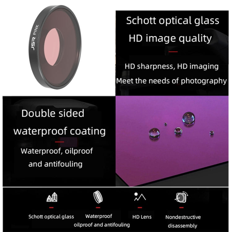 JSR Diving Red / Pink / Purple Color Lens Filter For DJI Osmo Action 3, 3 in 1 Diving Filter JSR Diving Red / Pink / Purple Color Lens Filter For DJI Osmo Action 3, 3 in 1 Diving Filter