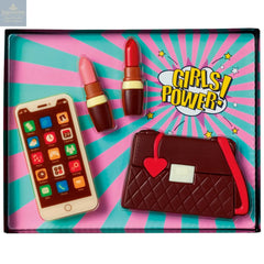 Decorated hollow milk chocolate Girl Power gift set - 195mm