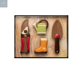 Decorated hollow milk chocolate gardening gift set - 195mm