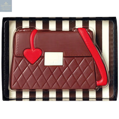 Decorated hollow milk chocolate hand bag in gift box - 105mm