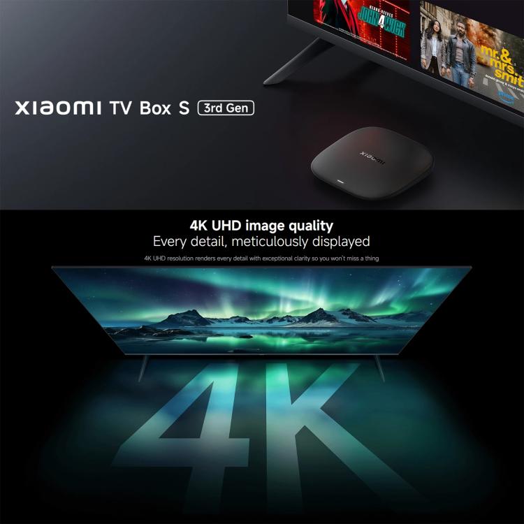 Xiaomi TV Box S 3rd Gen 4K Ultra HD Google TV Smart TV Box Media Player, Quad-Core, 2GB+32GB, Global Version Xiaomi TV Box S 3rd Gen 4K Ultra HD Google TV Smart TV Box Media Player, Quad-Core, 2GB+32GB, Global Version